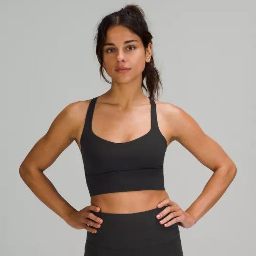 Lululemon Free To Be Bra Long Line Black size 6